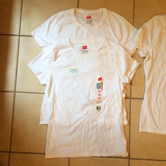 Hanes Tops 5 Plain White Tshirts Perfect For Decorating Poshmark